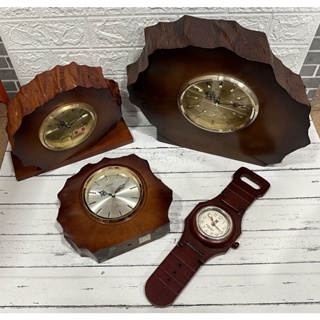 1TCW ชุดที่ 1 นาฬิกาตั้งโต๊ะ Table Clock บอดี้ไม้ งานแบรนด์ญี่ปุ่น Quartz นากา