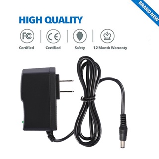 [พาวเวอร์ซัพพลายที่มีการควบคุม] DC 9V 1A 1000mA Wall Charger Power Adapter (2-Flat-Pin Plug / 100CM Cable) US