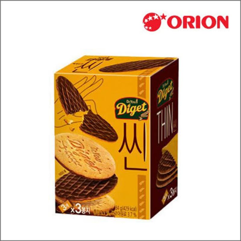 พร้อมส่ง 닥터유 다이제씬  บิสกิตเคลือบช็อคโกแลต Orion Dr.you Diget Original Biscuits 84g