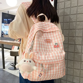 (พร้อมส่ง 🇹🇭) Scottish Backpack กระเป๋าเป้ลายสก๊อตน่ารักๆ ของแถมเพียบ!!