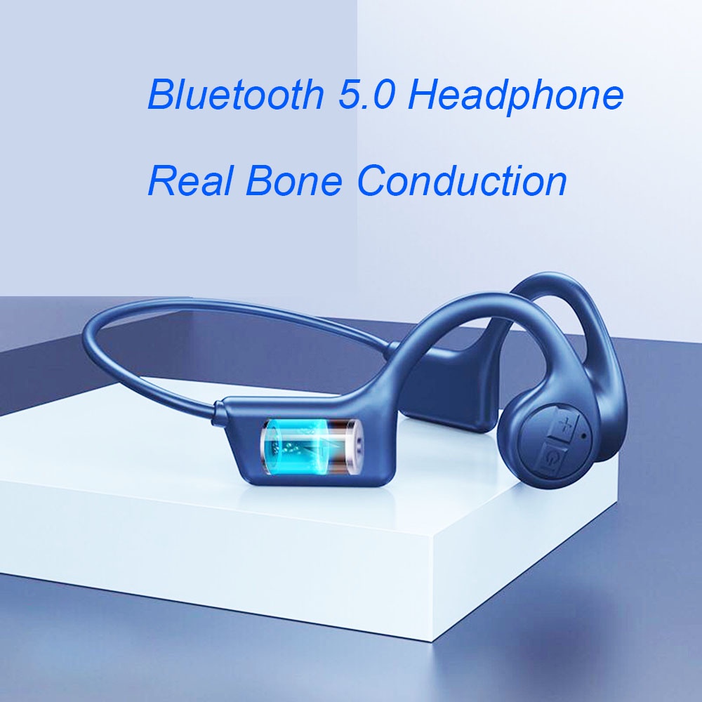 หูฟังดิสนีย์  Bluetooth Headset IPX6 Waterproof Sports Music MP3 Player Earphones Wireless Real Bone Conduction Headphon
