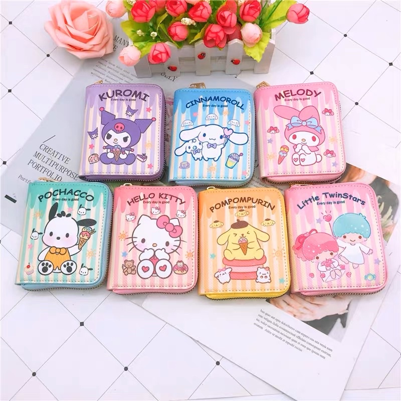 ‼️พร้อมส่ง‼️ปาเก๋าตังงงง แฮร่!!! กระเป๋าตัง Sanrio ซิปรอบ