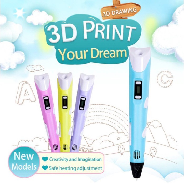 ใหม่ 3D PRINTING PEN 3D PRINTER ARTS 3D PEN II DRAW YOUR DREAM