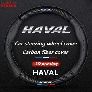 Haval ปลอกหุ้มพวงมาลัยรถยนต์ พิมพ์ลายโลโก้ 3D สําหรับ H6 Jolion H2 H2s H1 2021 2022 H5 M4 H9