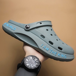 รองเท้าแตะลําลอง Crocs ระบายอากาศได้ดี ป้องกันการลื่นไถล คุณภาพสูง เหมาะกับเดินชายหาด สําหรับผู้ชาย 2023