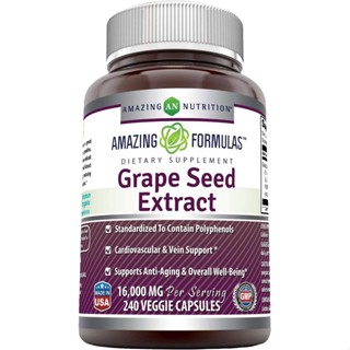 Amazing Formulas Grapeseed Extract 16000 mg Per Serving 240 Veggie Capsules