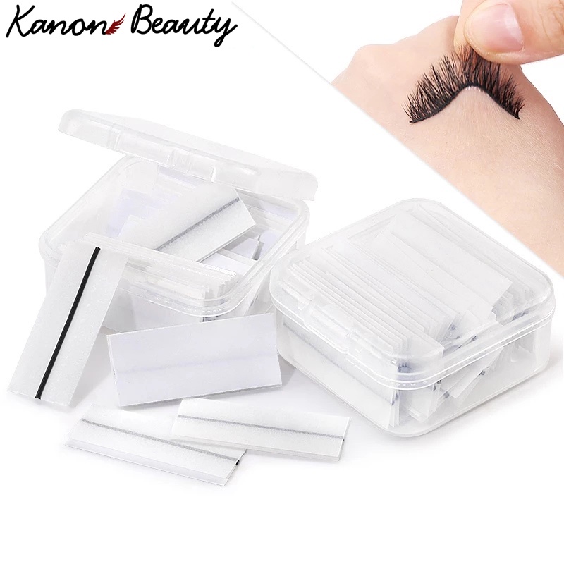 Reusable Self-Adhesive กาวฟรีขนตากาว Strip ขนตาปลอมเครื่องมือขยายเครื่องมือแต่งหน้า (40 ชิ้น/กล่อง)