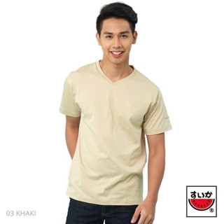 แตงโม (SUIKA) - เสื้อแตงโม ORIGINAL T-SHIRTS คอวี คอกลม สี 03.KHAKI