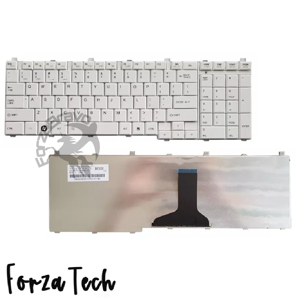 แป้นพิมพ์แล็ปท็อปสําหรับ TOSHIBA Satellite C650 C650D L650 L650D L655 L670 series สีขาว
