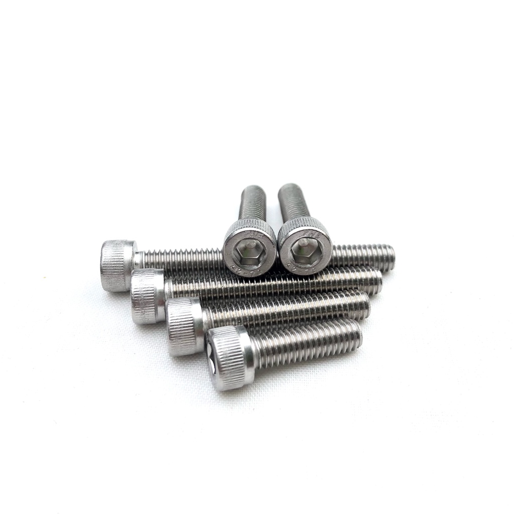 Bolt L M8 x 40(4ซม.) สแตนเลส 304 THE A2-70/ เกลียว 12/ L6 คีย์