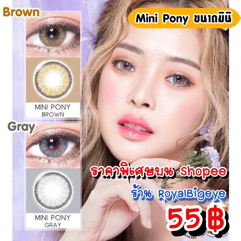 ส่งด่วนทุกวัน‼️คอนแทคเลนส์ Mini Rebecca Gray / Brown - Kitty Kawaii ขนาดมินิ