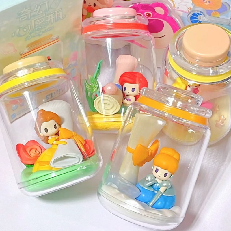 【ของแท้】โมเดลตุ๊กตาฟิกเกอร์ Disney Princess D-baby Series Fantasy Wish Bottle Blind Box 52TOYS สําหรับตกแต่ง