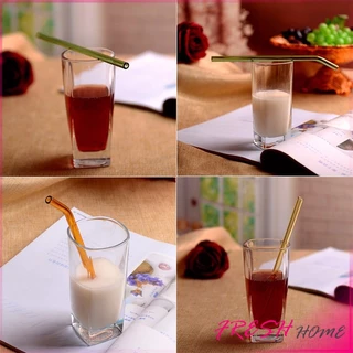 หลอดแก้วสําหรับเครื่องดื่ม ทนต่ออุณหภูมิสูง Straw