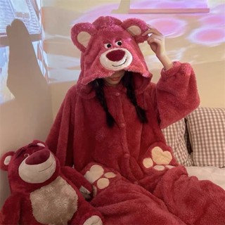 ชุดคลุมหมีกันหนาว Lotso **ร้านไทย พร้อมส่ง**