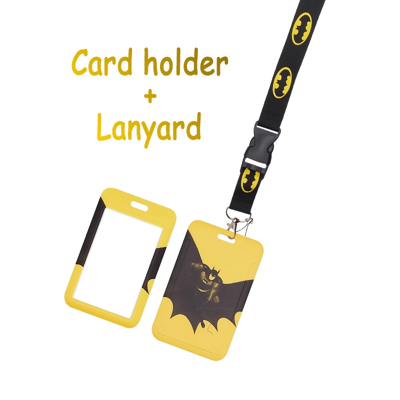 Batman สายคล้องคอ ID Badge ผู้ถือบัตรสำหรับเคสโทรศัพท์สายรัดและพวงกุญแจ Anti-DROP SLING อุปกรณ์เสริม