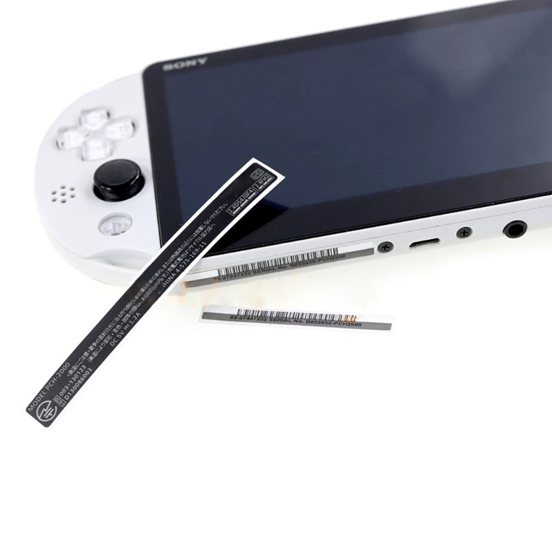 R * เปลี่ยนปกหลังแถบเงินสติกเกอร์ด้านหลัง 2-in-1 Host Labelling สติกเกอร์ชุดสําหรับ PSV2000 เกมคอนโซ