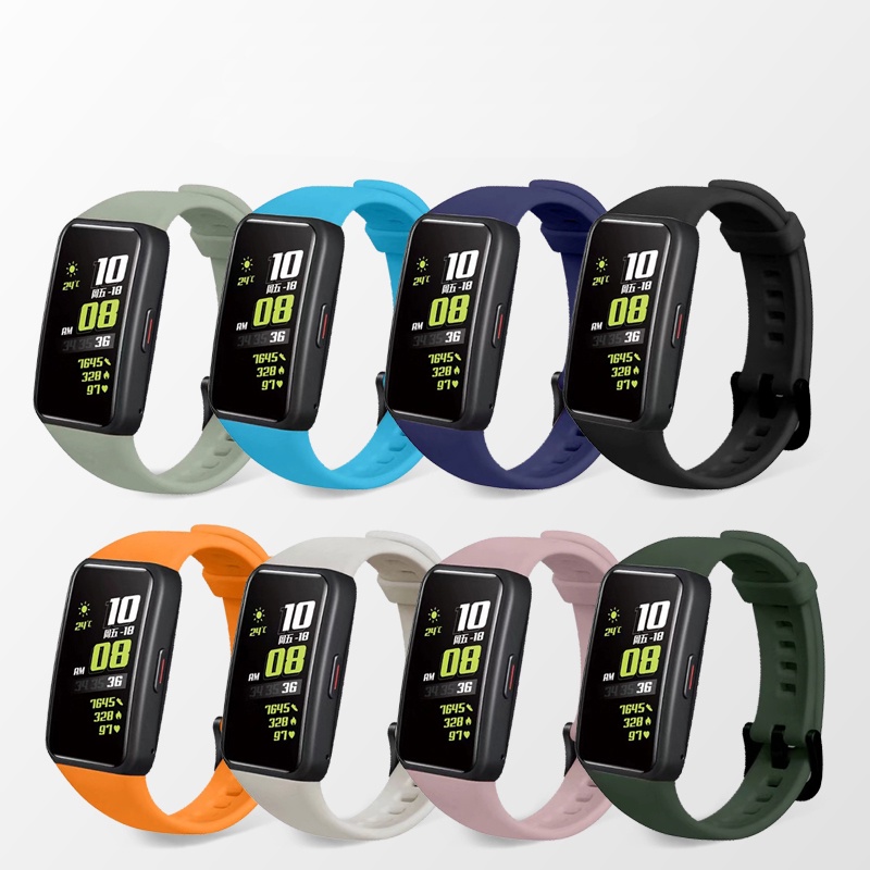 Honor Band 6 สายนาฬิกาข้อมือซิลิโคน แบบเปลี่ยน สําหรับ Huawei Band 6 สายนาฬิกาที่สะดวกสบายและระบายอากาศได้ดี