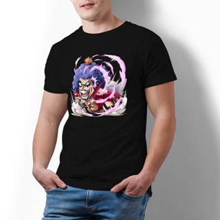 เสื้อสีขาว Bandai Emporio Ivankov เสื้อยืดอินเทรนด์บุรุษ One Piece สนุกพิมพ์เสื้อยืด Crewneck พรีเมี่ยม Tshirt 100 _09