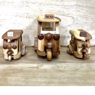 ตุ๊กตุ๊กจิ๋วไม้สัก teak wood tuktuk* free shipping*