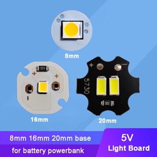 ไฟลูกปัด LED 5V สีขาวอบอุ่น 10 ชิ้น + ฐาน 8 มม. 16 มม. 20 มม.