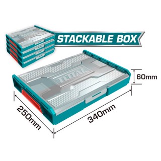 Total กล่องพลาสติก อเนกประสงค์ รุ่น THKTV02 ( Stackable Plastic Tools Box )