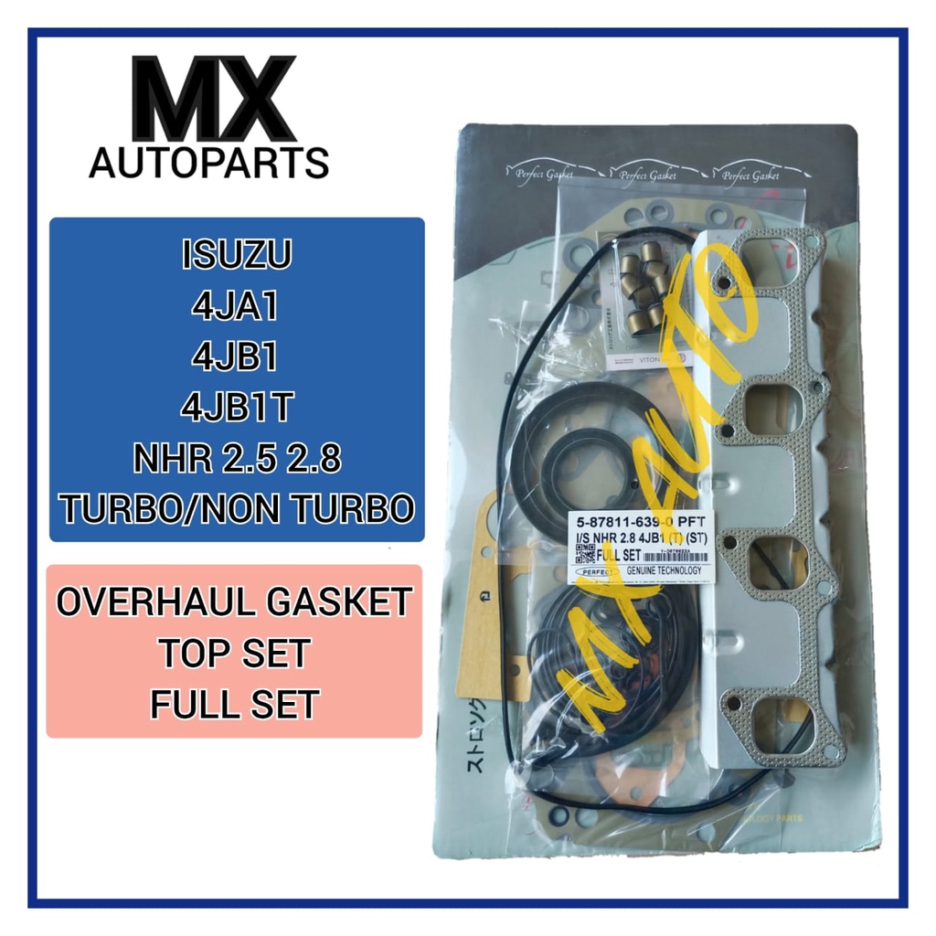 ISUZU NHR 2.5 2.8 4JA1 / 4JB1 4JB1T ENGINE TOP OR FULL OVERHAUL GASKET SET