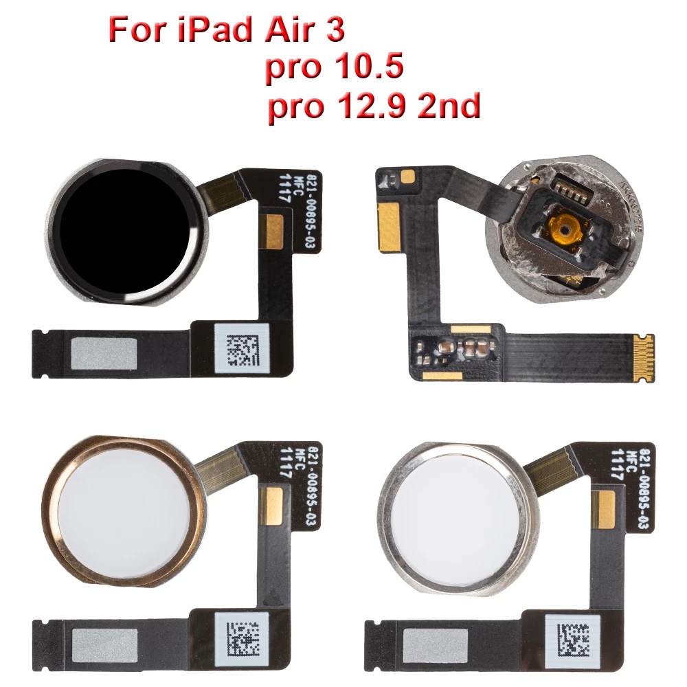 แพรปุ่มโฮม อะไหล่ใช้สำหรับ ไอแพด Pro 10.5 12.9 2nd Air 3 A1701 A1709 A1852 AA670 A1671 A1821 A2123 ใช้กดได้ปกติ