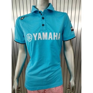 เสื้อเชิ๊ต Yamaha สีฟ้ารุ่น Yamalube อกกว้าง 48cm ยาว63cm sizeS สินค้าลิขสิทธิ์ Yamaha แท้100%