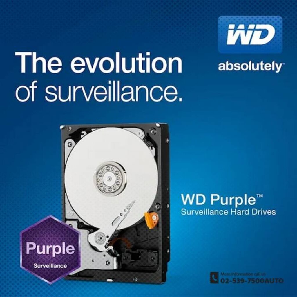 WD HDD purple 1TB ฮาร์ดดิสก์กล้องวงจรปิด ความละเอียดสูง