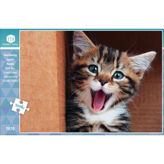 Jigsaw Puzzle ตัวต่อจิ๊กซอว์ 500 ชิ้น T070 Animals สัตว์ Cat รูปแมว MagicLand6