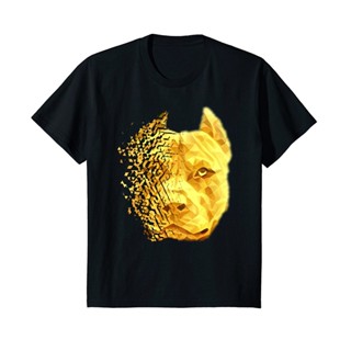 LYZH 2022 Hot sale Fashion 100% cotton Pit Bull Shattered Gold Designer T-Shirt Tee shirt