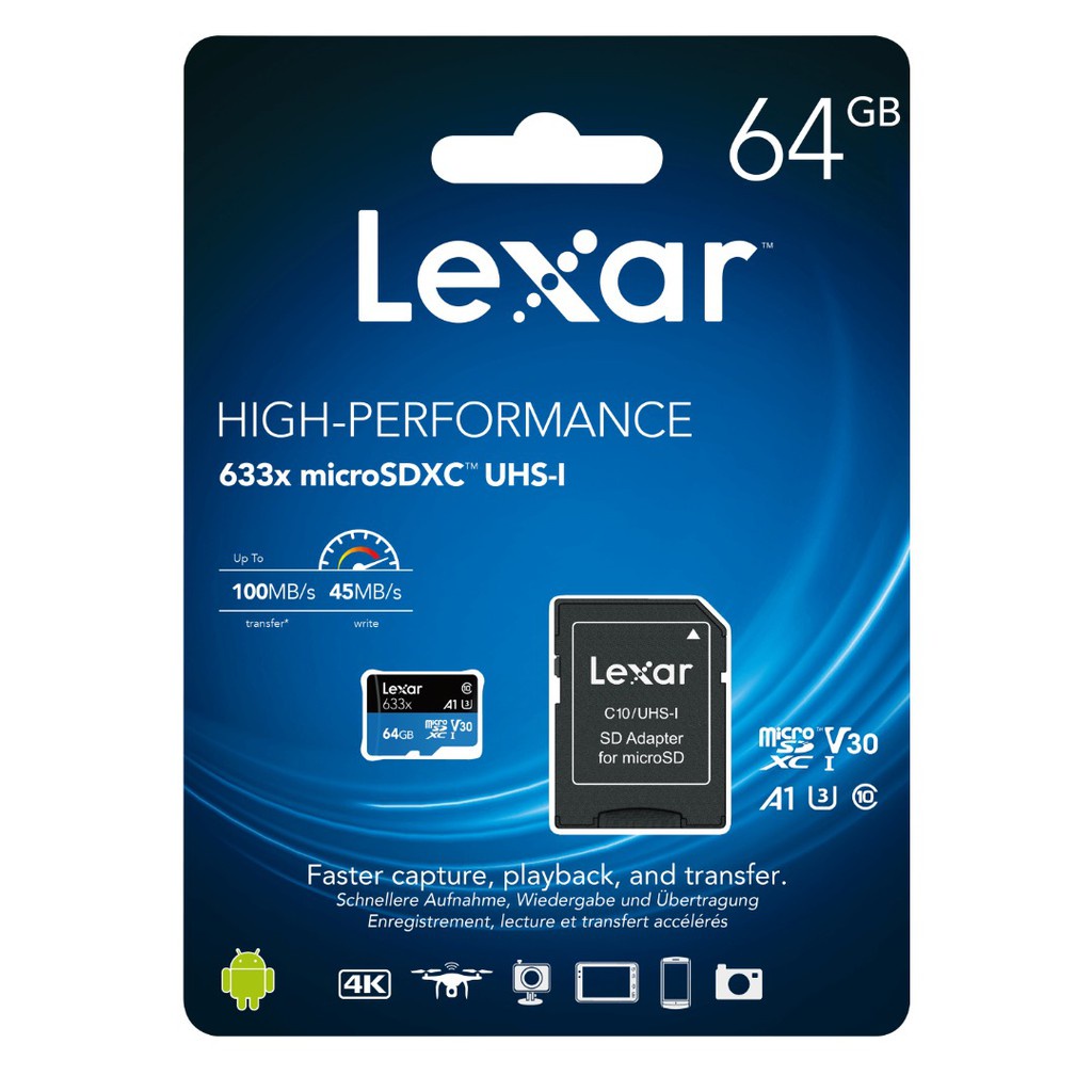 LEXAR การ์ด Micro SD 64GB/128GB