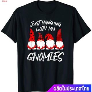 Illicit เสื้อยืดยอดนิยม Funny Elves Christmas Gnomies Matching Family Pajama Costume T-Shirt Popular T-shirts 471