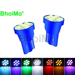 Bhoimo 8Smd T10 ไฟ Led ไฟสัญญาณ 1206 Trunk Dome สําหรับติดป้ายทะเบียนรถมอเตอร์ไซค์ 194 W5W Dc12V สีฟ้าสีแดงสีเหลืองสีเหลือง