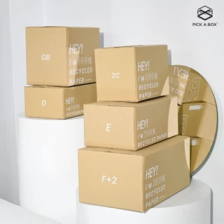 กล่อง ECO BOX (Size D) - 20 ใบ : กล่องพัสดุรักษ์โลกผลิตจากเยื่อไม้รีไซเคิล PICK A BOX
