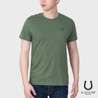 GALLOP : เสื้อยืดคอกลม BASIC Tees (Round-necked) รุ่น GBT9000 สีเขียว