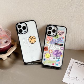 High Quality CaseTify เคสโทรศัพท์ซิลิโคน TPU แบบนิ่ม ลายหน้ายิ้ม สําหรับ iPhone 14 Plus 14 Pro Max 11 12 Pro Max 13 Pro Max