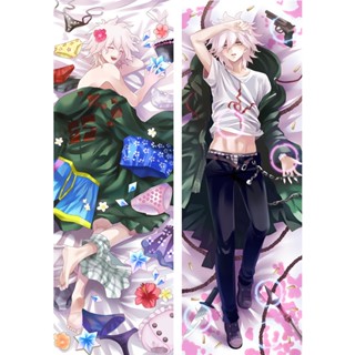 ปลอกหมอน พิมพ์ลายอนิเมะ Danganronpa Ouma Kokichi Dakimakura Hugging Body Naegi Makoto สําหรับตกแต่งบ้าน 60 ชิ้น