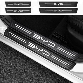 BYD Atto 3 Dolphin สติกเกอร์คาร์บอนไฟเบอร์ ป้องกันรอยขีดข่วน สำหรับติดประตูรถยนต์ Threshold stickers BYD Atto3 Seal