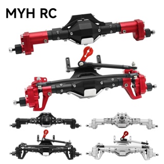 Myhrc เพลาเกลียว ด้านหน้า และด้านหลัง อะลูมิเนียมอัลลอย CNC สําหรับรถไต่หินบังคับ 1/10 Axial SCX10 II 90046 90047 D90 RC4WD