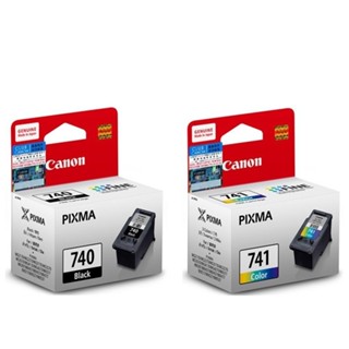 Canon PG-740 black ดำ &amp; CL-741 color สี แพคคู่ ของแท้ใหม่100%จากศูนย์ มีกล่อง