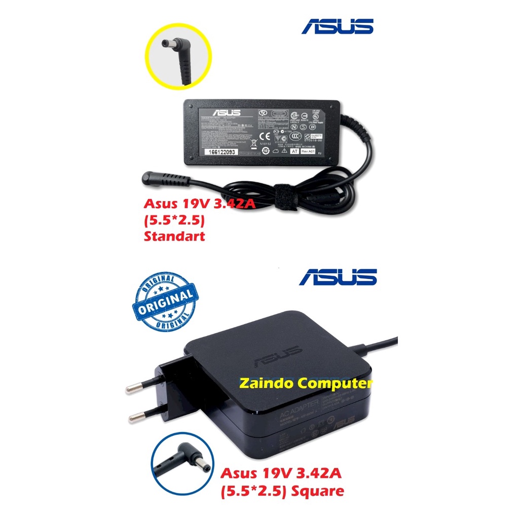 ASUS ADAPTER 19V 3.42A (5.5x2.5MM) A45 A45A A45V X45A X45U X45C A45VD A45VG A45VM A45VS 6HS รับประกั