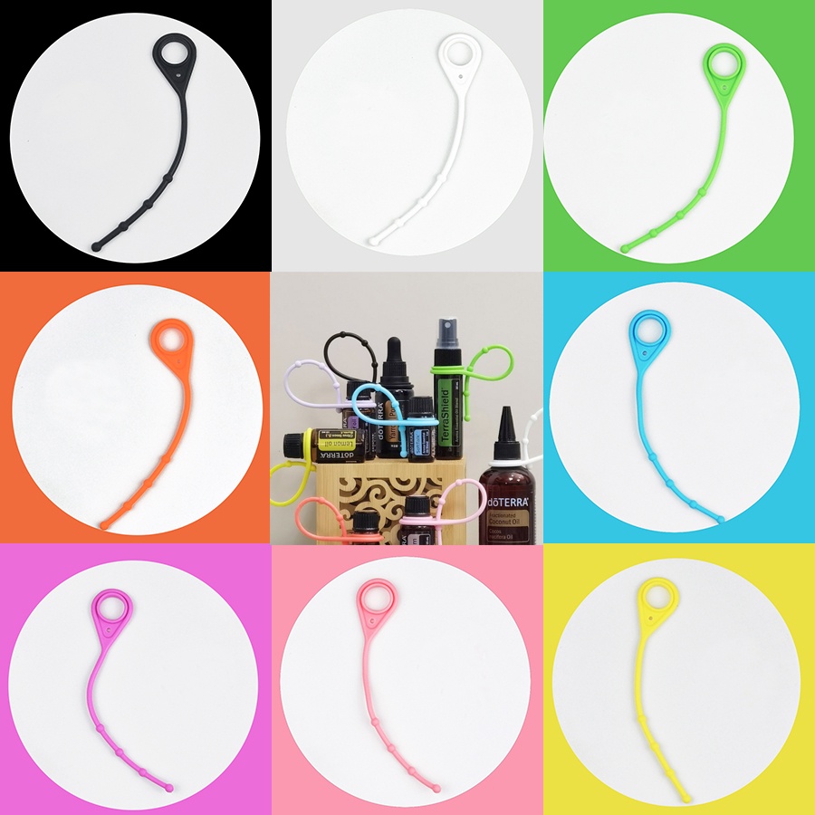 สายคล้องขวดน้ํามันหอมระเหย ซิลิโคน แบบพกพา สําหรับ Young Living Doterra YL Melaleuca Doteri 5 มล. 10