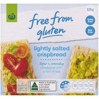 LIGHTLY SALTED MULTIGRAIN CRISPBREAD Woolworths 125 G.