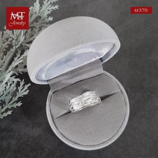 MT แหวนเงินแท้ สไตล์โมเดิร์น ไซส์: 54, 56 Solid 925 Sterling Silver Ring (sr370) MT Jewelry มณีธารา