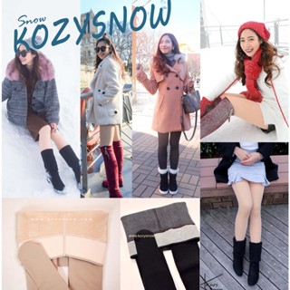 KozySnow ถุงน่องกันหนาว ถุงน่องบุขนหนา ใส่ติดลบ KS9007 Snow เนื้อ , ดำ