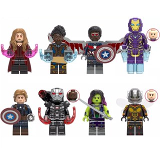 บล็อกตัวต่อซูเปอร์ฮีโร่ Gamora Shuri War Machine Wasp Scarlet Witch ของเล่นสําหรับเด็ก