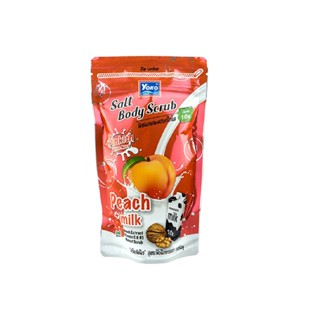 Yoko Gold Salt Body Scrub Peach + Milk : โยโกะ โกลด์ เกลือขัดผิว พีชผสมนมฮอกไกโด x 1 ชิ้น alyst