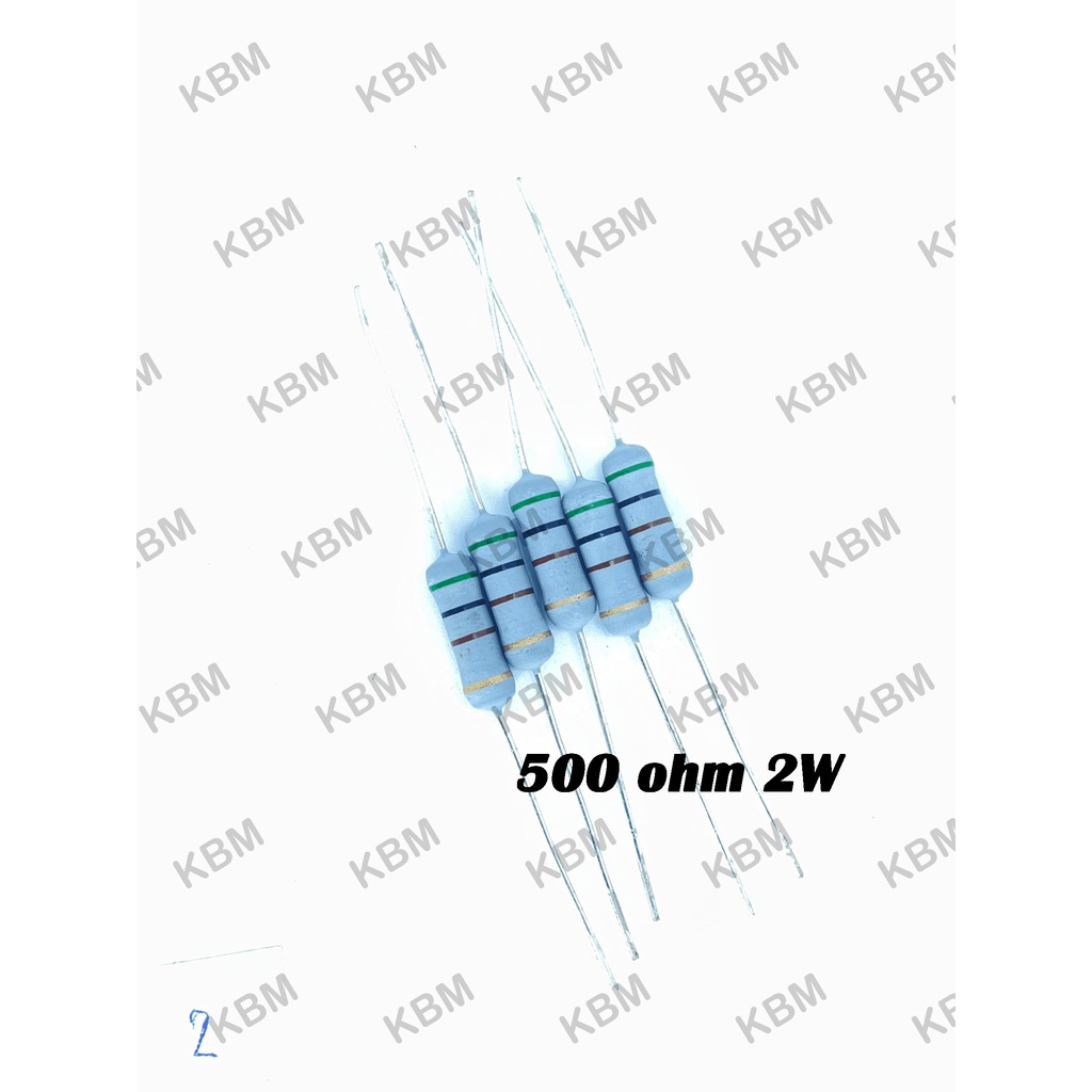 Resistor ตัวต้านทาน 500ohm 0.25W 0.5W 1W  2W 5W 0.1% 1% 5% - รูปที่ 3