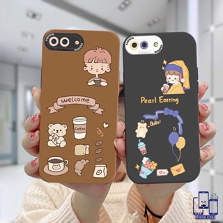 เคส OPPO Reno 4 5F 4F A54 A15 A5S A3S A16 A95 A7 A5 A9 A31 A53 2020 A12 A1K A74 A15S A16K A54S A52 A11K A92 A35 A11 A93 A32 A72 A94 A53S F17 PRO A16S A12S การ์ตูนหมีหัวใจลูกโป่งรูปแบบ เคสโทรศัพท์มือถือ